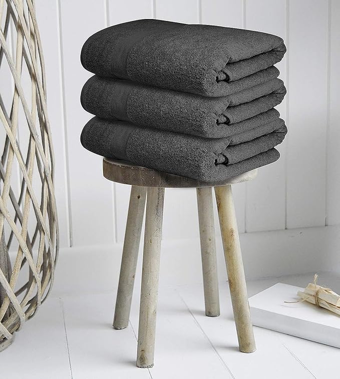 Softolle Luxury Bath Towels Set of 4 (27” x 54”) | Towels for Bathroom | Super Soft | Highly Absorbent Towels for Home, Spa, Gym (Grey)