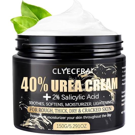 40% Urea Cream with 2% Salicylic Acid, Urea Cream 40 Percent for Feet & Hands- Maximum Strength Moisturizer for Rough, Dry, Thick & Cracked Skin, Callus Remover, Deep Hydration, 150g