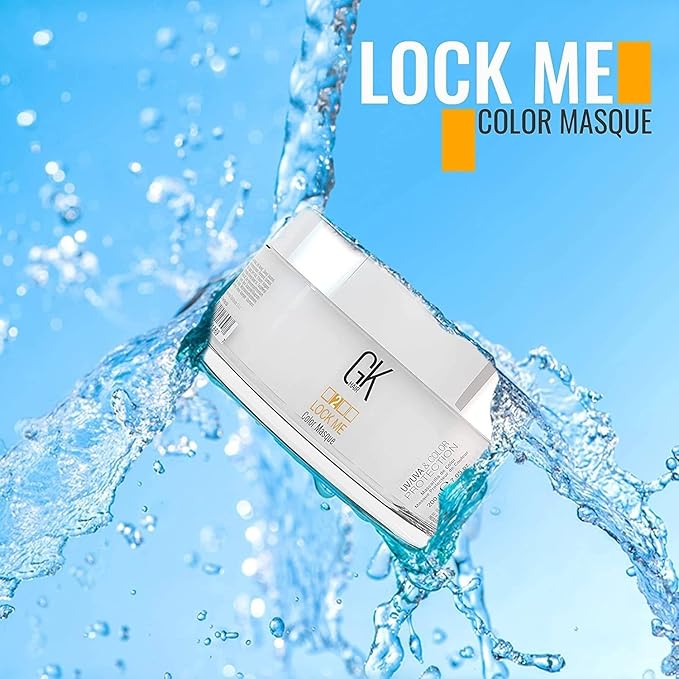 GK HAIR Hair Masque (7.05 Fl Oz/200g) Global Keratin Lock Me Deep Conditioner Mask for Color Protection Against Dull, Damaged & Weak Hair, All Hair Types