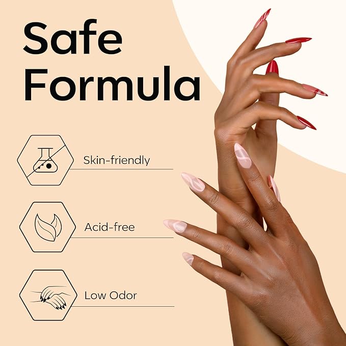 modelones Gel Nail Polish Kit - Long Lasting Glossy Top Coat & Base Coat with Nail Glue - Non-Toxic, Vegan, Formalde Free - 0.5 Fl Oz (Pack of 1) - 15 ml