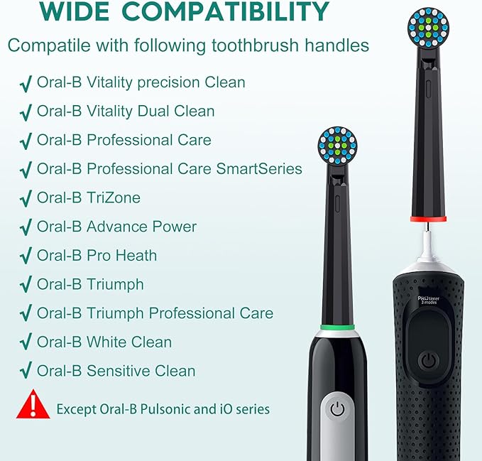 12PCS Gum Care Replacement Toothbrush Heads Compatible with Oral B Braun,Compatible with Oral B Pro 1000/2000/3000/5000/ Smart and Genius Electric Toothbrush