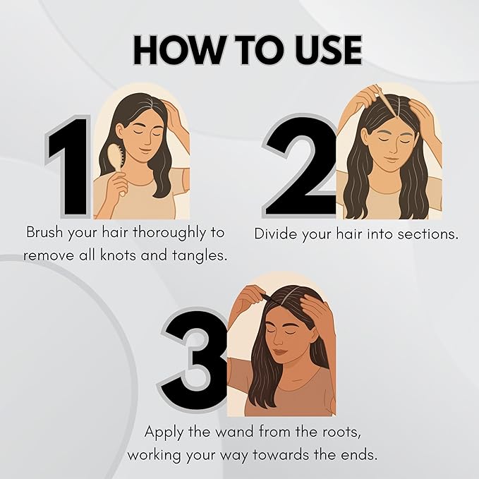 SLICKUP Hair Touch Up Stick Temporary Color, Gray Hair Coverage, Hair Colour Stick, White Hair Coverage, Hair Mascara, Beard & Root Touch Up (Black)