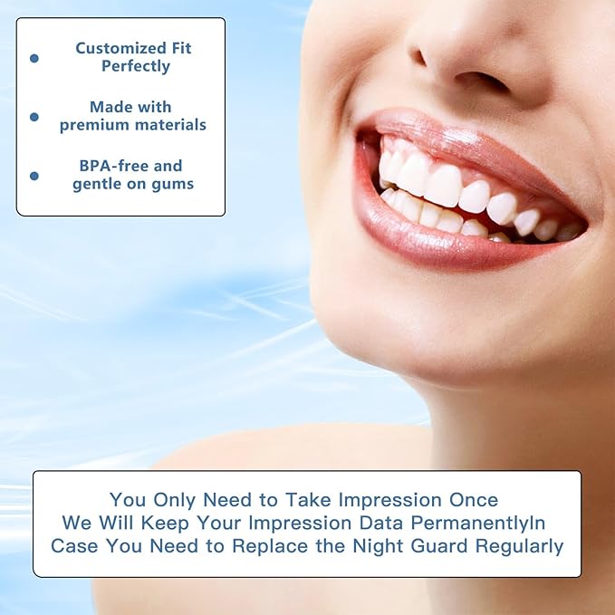 Custom Night Guard for Teeth Grinding – Personalized Fit Mouth Guard for Sleeping, Bruxism Relief & Jaw Protection – Affordable Night Guard for Heavy & Light Grinders