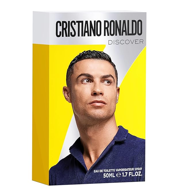 Cristiano Ronaldo CR7 Discover - Eau de Toilette for Men - Long-Lasting Mens Cologne Spray - Orange, Vetiver, Patchouli Cologne for Men - 1.7 oz