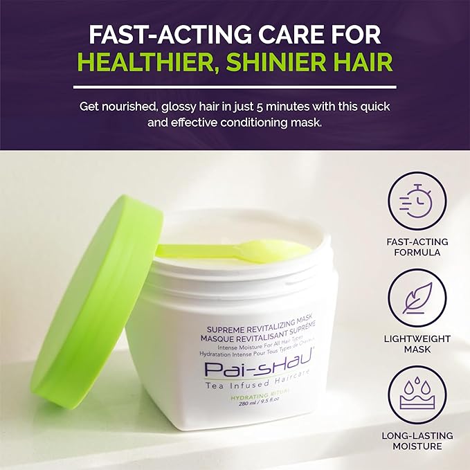 Pai-Shau Supreme Revitalizing Mask - Repairative Hair Treatment Suitable for All Hair Types - 9.5 Fl Oz