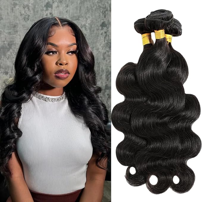 Body Wave Bundles Human Hair 18 20 22 Inch Body Wave Human Hair 3 Bundles 100% Unprocessed Brazilian Virgin Hair Weft Natural Color for Woman