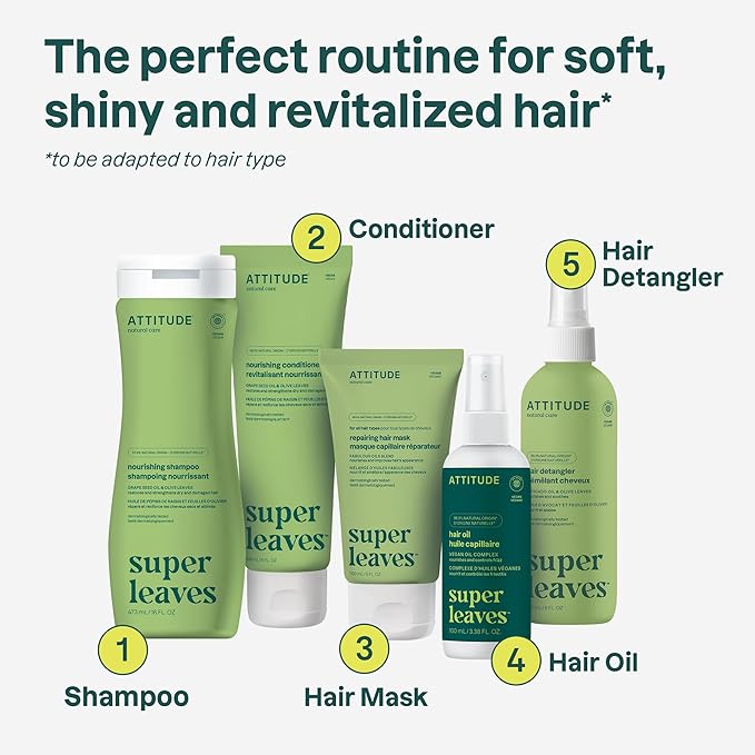 Bundle of ATTITUDE Repairing Hair Mask, Nourishes and Improves Hair's Appearance, Pink Argan, 8 Fl Oz + ATTITUDE Nourishing Hair Oil, EWG Verified, Softens Dry Hair, Dermatologically Tested,100 mL