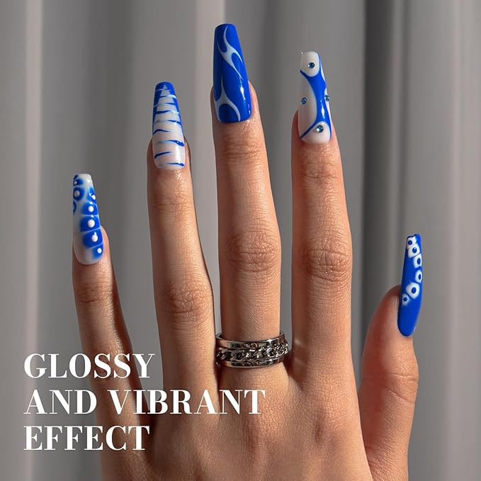 MelodySusie Sapphire Blue Gel Nail Polish,0.5fl oz Nail Polish Soak Off UV LED Royal Blue Gel Polish Gift for Women Nail Art Manicure Salon DIY Nail Design Decoration at Home-269-A2107