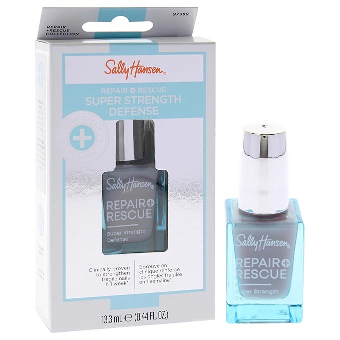 Sally Hansen Nail Treatment Repair + Rescue Super Strength Defense | Nail Strengthener | Fortifies Weak Nails & Delivers Stronger Nails in 1 Week