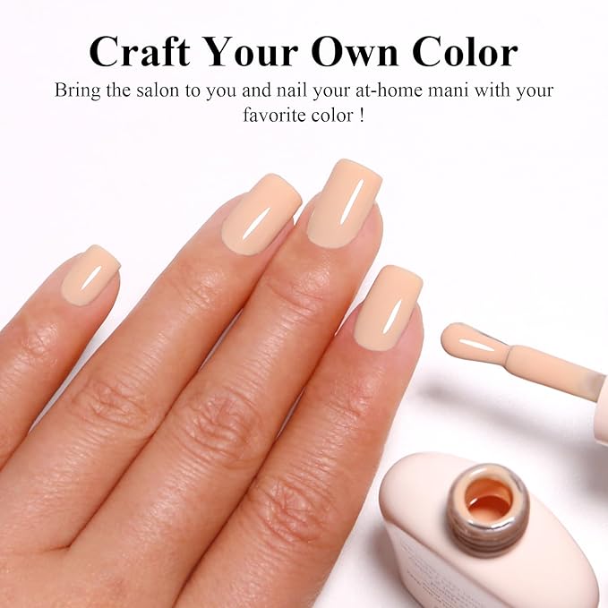 Imtiti Nude Gel Nail Polish, 1Pcs Natural Soak Off UV LED Gel Polish, Long Lasting, Nail Art Manicure Salon DIY at Home for Spring and Summer (0.34 Fl Oz-951)