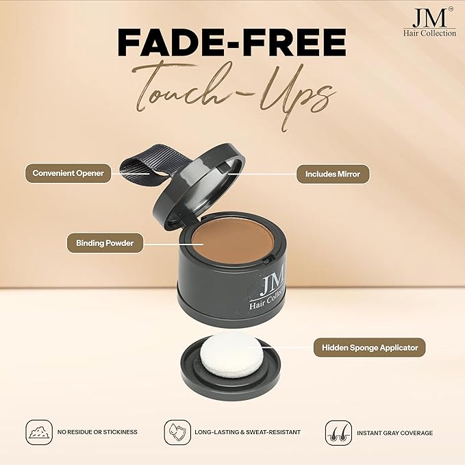 Root Cover Up – Light Brown Temporary Hair Color Powder for Gray Root Concealing & Touch-Up – Water-Resistant, Easy-Blend Compact for All Hair Types