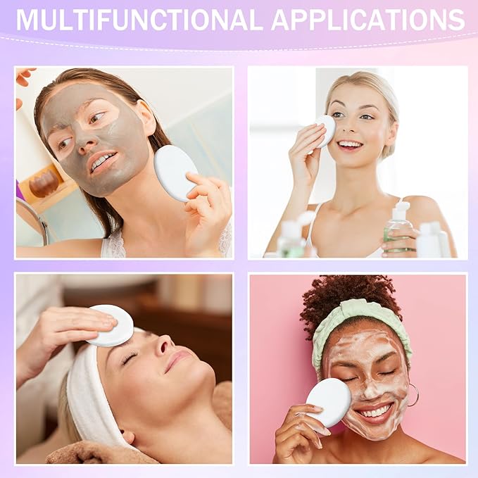 Mifoci 960 Pieces Compressed Facial Sponges for Estheticians, Makeup Removal Sponge Pads for Women Spa Exfoliating Face (White)