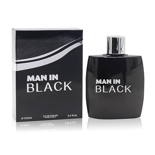 Man in Black Men's Perfume – Bold & Intense Fragrance with Spicy, Woody, and Amber Notes – Long Lasting Scent for Confident,Sophisticated Men