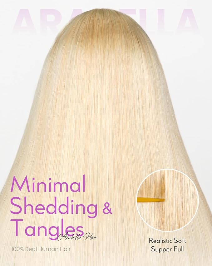 Arabella Hair 5x6 Glueless Wigs Human Hair 613 Lace Front Human Hair Wig Ready to Go 230% Density Pre Cut Pre Plucked Bleached Knots Blonde Straight HD Lace Frontal Wig (16inch, 5x6 Straight Wig)