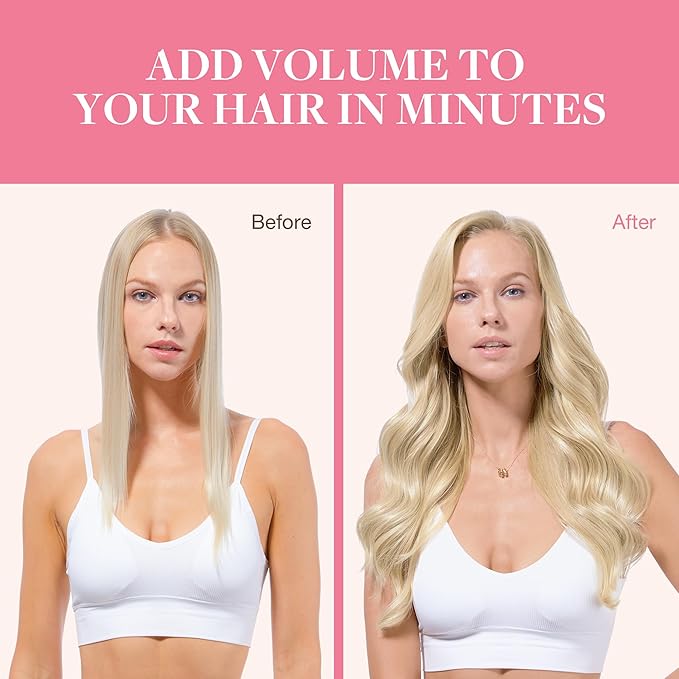 GOO GOO Clip in Hair Extensions Real Human Hair, Remy Human Hair Extensions Clip ins for Women, Natural Human Hair, 20inch 130g 7Pcs, #60A Platinum Blonde