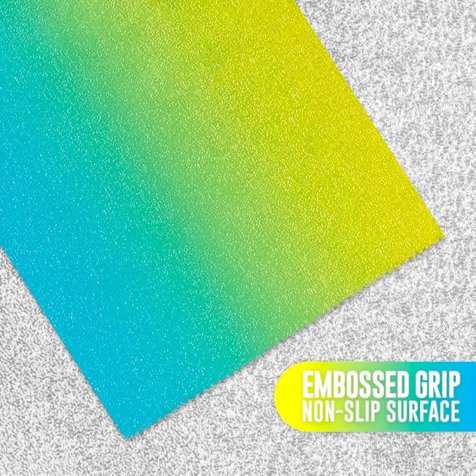 Colortrak Blue/Yellow Gradient Pop-up Foil w/Dispenser (400 Count), Pre-cut Sheets, Non-Slip Embossed Texture, 5" x 10.75" Sheets for Hair Foil Coloring and Highlighting Sheet Applications