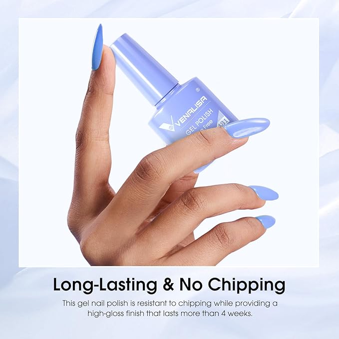 VENALISA Blue Gel Nail Polish 1 Pcs Light Blue Color Gel Polish Soak Off UV Gel DIY at Home Manicure Salon Nail Art For Girls Women