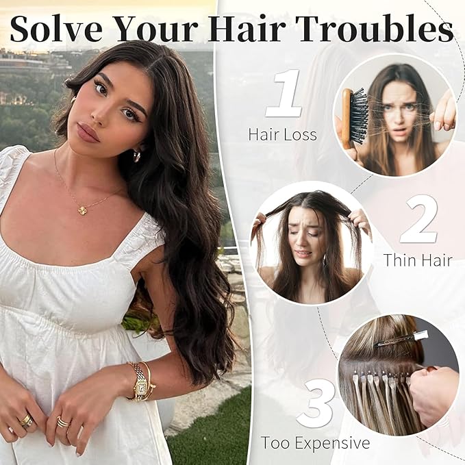 KooKaStyle Invisible Wire Hair Extensions with Transparent Headband Adjustable Size 4 Secure Clips Long Wavy Hairpiece 16 Inch Reddish Chocolate Brown for Women