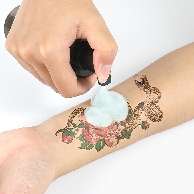 Ultra Concentrated Tattoo Cleaning Soap (10 oz) with 120ml Foaming Bottle and 8 oz Squeeze Bottle – Tattoo Supplies for Tattoos, Piercings, Skin and Equipment Cleaning(blue)