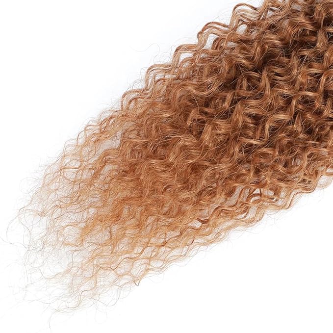 Omber Brown Bundles Human Hair #4 Kinky Curly Bundles 18 20 22 inch 3 Tone Black Roots to Brown Bundle