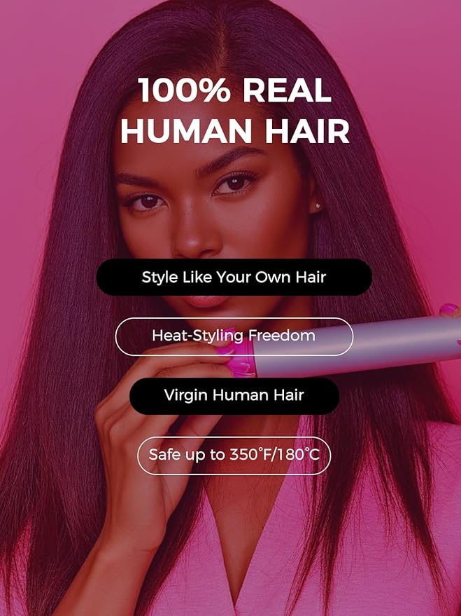 Lashey Invisi Edge & Seamless Clip in Hair Extensions Human Hair, 14 Inch 110g 7pcs(5pcs Invisi Edge& 2pcs Seamless) Real Virgin Human Hair Extensions, Natural Black Kinky Straight Hair