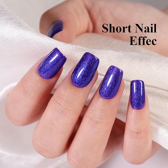 10ml Hema Free Glitter Blue Gel Nail Polish Soak Off Long Lasting Salon DIY at Home Gift for Women 1Pcs