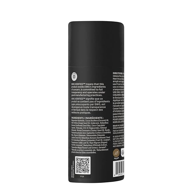 ATTITUDE Natural Deodorant, Aluminum-free, Odor Control & Long Lasting, Nourishing Ingredients, Castor, Jojoba Oils, Baking Soda-free, EWG Verified, For Men & Women, Patchouli & Black Pepper, 3 Oz
