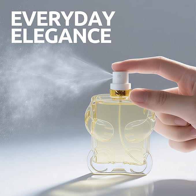 4PCS Perfume Set for Women - Floral Fragrance Gift Set with Vanilla,Sweet Fruity, Eau De Parfume| 3.4 Fl Oz Each Women's Cologne(Valentine Milano,Mon Amour Paris,Honey Bear Pink/White)