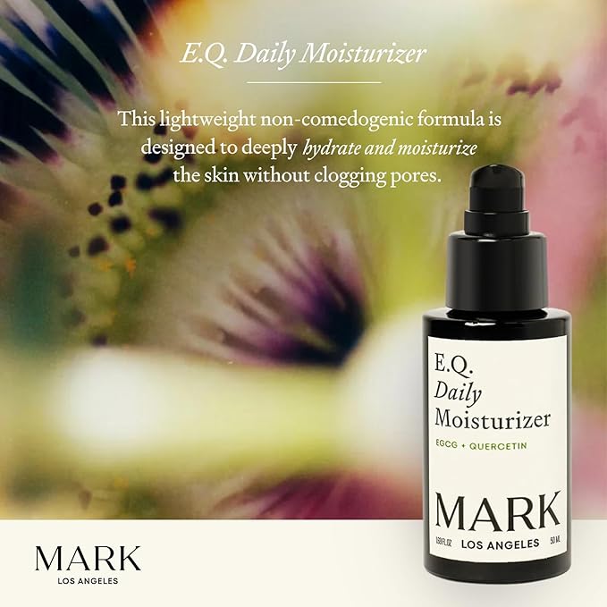 EQ Daily Moisturizer - EGCG + Quercetin - Hydrating Face Cream - For Dry Skin, Redness & Blemishes - With Jojoba & Squalene Oil - Lightweight Plant-Based Formula - 1.69 fl oz