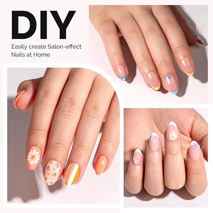 MelodySusie Short Almond X Nail Tips - 300Pcs 15Sizes Clear Acrylic,Half Matte Full Cover Press on Nails for DIY Extension & Salon Use, Pre-Shaped for Long-Lasting Manicure