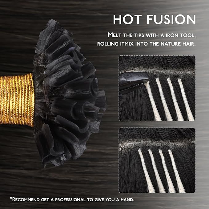 WENNALIFE U Tip Human Hair Extensions, 50g 50s 24 Inch Dark Brown Remy Invisible Straight Keratin K Tip Real Human Hair