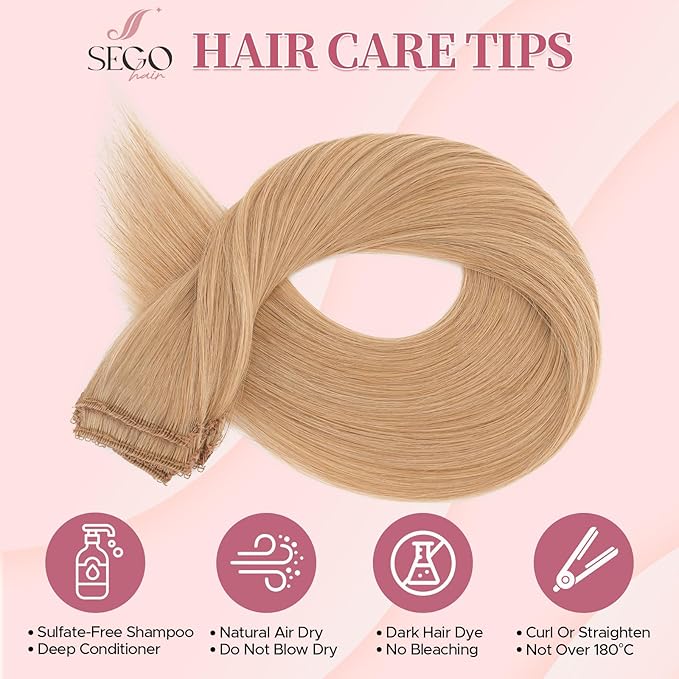Clip in Hair Extensions Real Human Hair for Women, 16 Inch 40g 6pcs, Platium Blonde, Straight - Highlight, Add Volume and Length for Daily Wear, Parties, Weddings