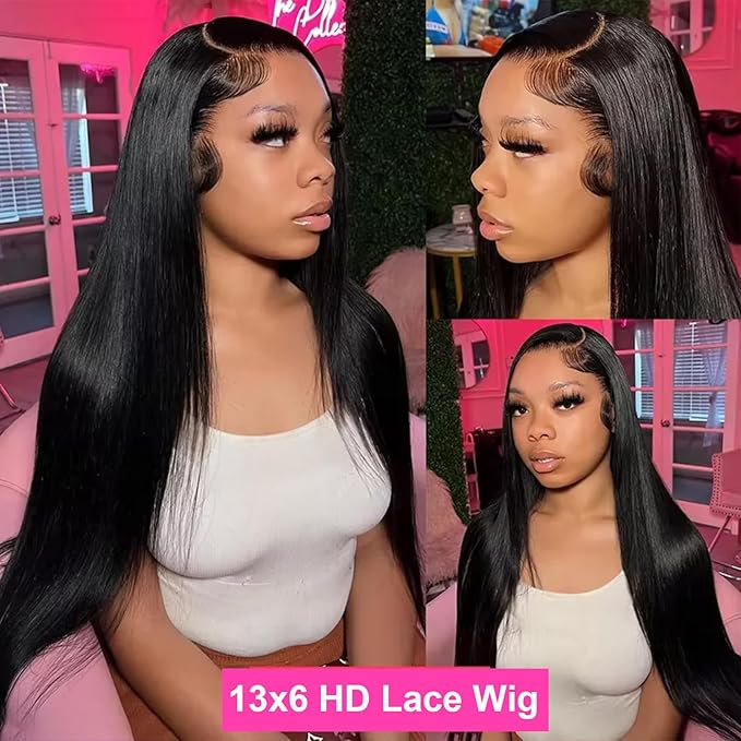 Tuneful 13x6 HD Lace Front Wigs Human Hair Pre Plucked 30 Inch 100% Human Hair lace Front Wigs for Black Women 13x6 Lace Frontal Wig with Baby Hair