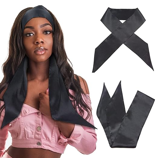 Wig Accessory Essentials Kit Lace Front Wig Glue & Remover, Wig Caps, Elastic Band, Hair Wax Stick, Edge Control, Edge Brush, Hair Shear Dermaplanning Razor Tool and Edge Scarf - 10PCS