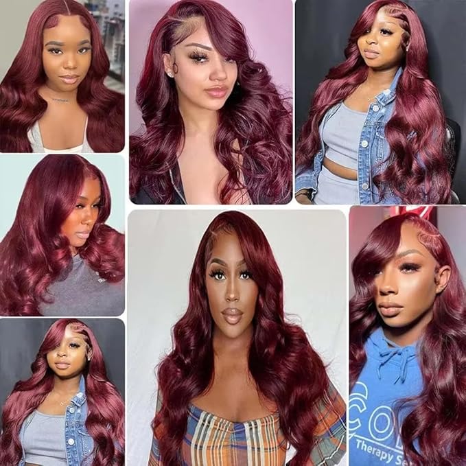 99J Human Hair Bundles Burgundy Body Wave Bundles 16 18 20 inch Red Bundle Human Hair 99j Body Wave Bundle