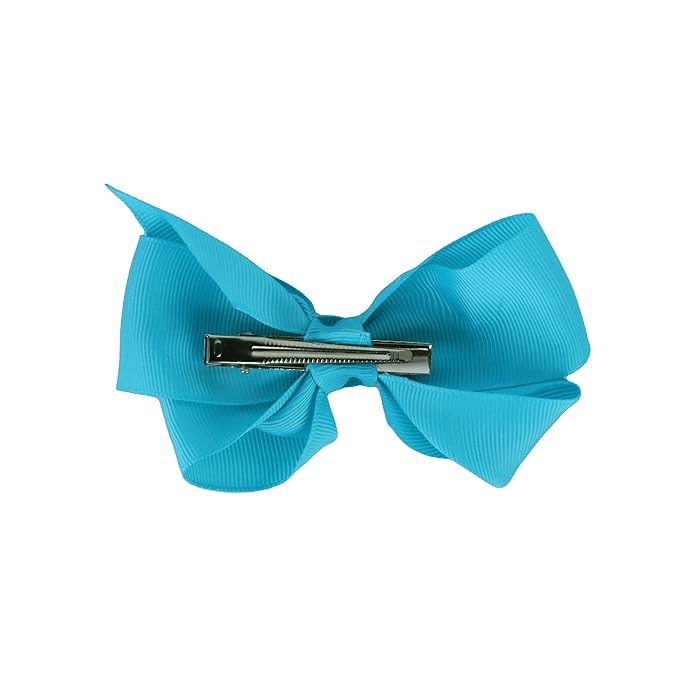 4 Inch Grosgrain Hair Bow for Girls - Blue