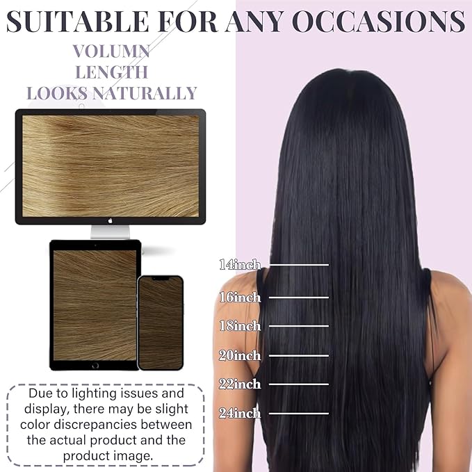 Fshine Hand Tied Human Hair Genius Weft Extensions 50g 14 Inch Human Hair Bundles Balayage Golden Brown Fading to Brown Straight Sew in Brazilian