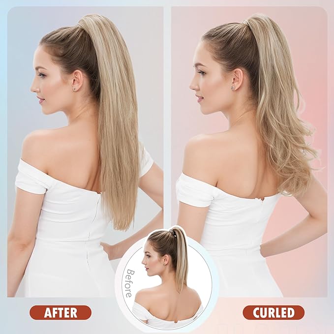 Hairro Claw Clip Ponytail Extension Human Hair Clip In Ponytail Jaw/Claw Jaw On Pony Tail Hairpieces For Women 16 Inch 105g #01 Dark Black