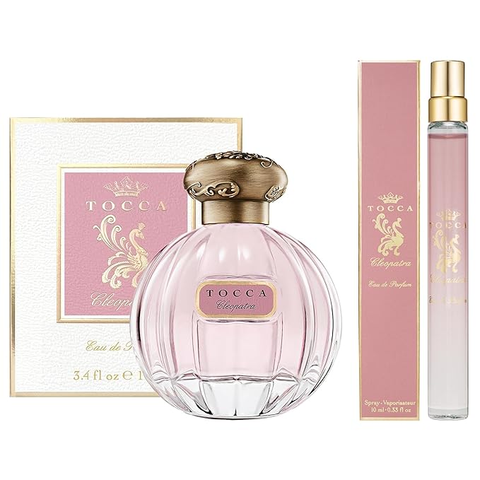 Tocca Cleopatra Perfume Set for Women, 100 ml (3.38 oz) + 10 ml (0.34 oz) - Warm Floral, Grapefruit, Jasmine, Vanilla Musk ($172 Value)