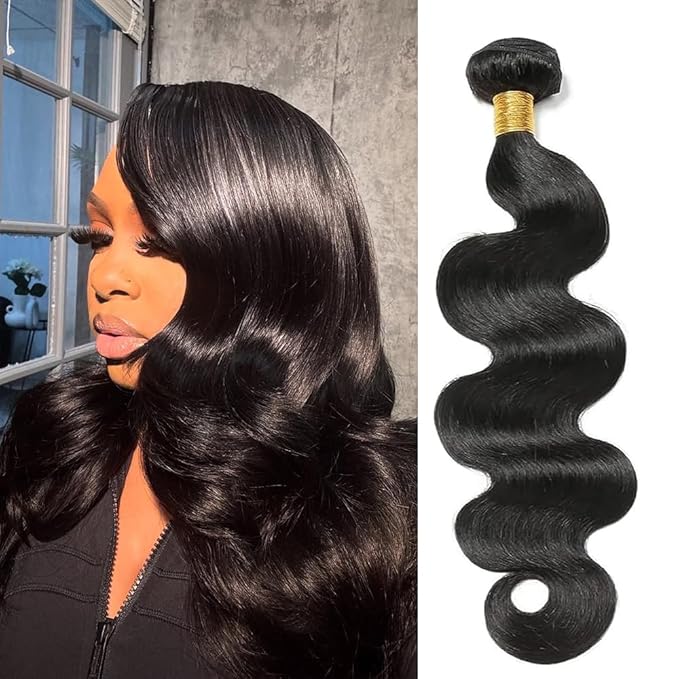 Bundles Human Hair 14 Inch Body Wave Single Bundle 100% Human Hair Extensions Natural Black Color