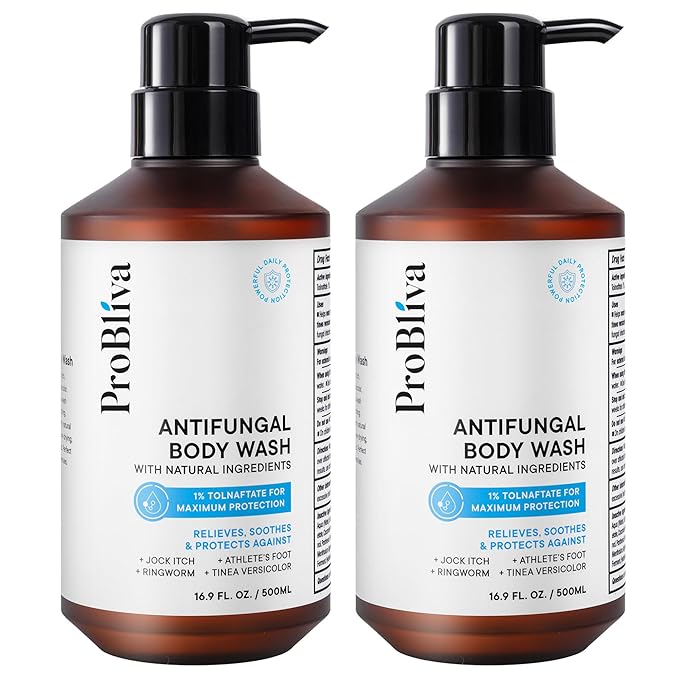 Antifungal Body Wash Treatment Soap – Antibacterial Wash for Jock Itch, Ringworm, Back Acne, Tinea & Foot Odor – Medicated Skin Relief Cleanser Gel with Tea Tree Oil & Tolnaftate for Men and Women (2)