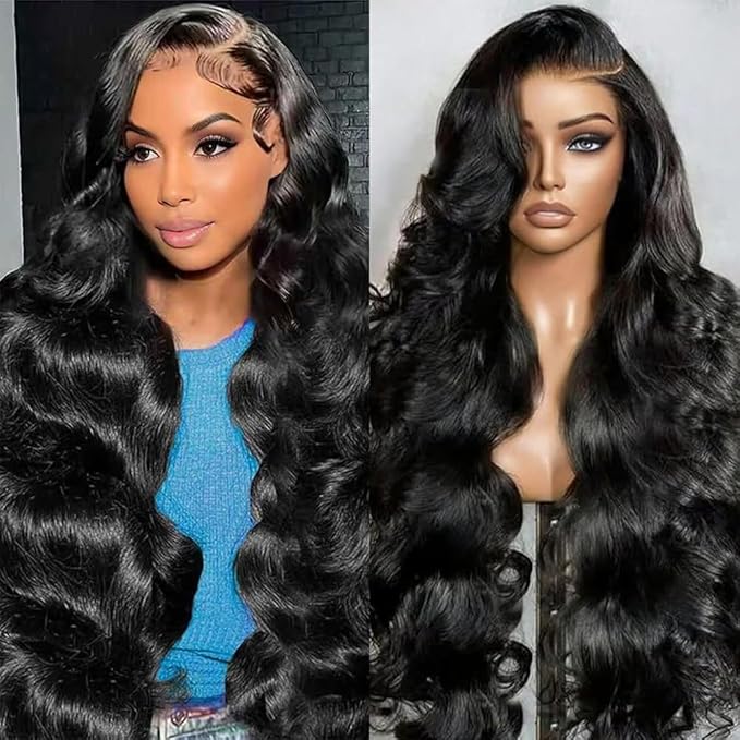 Body Wave Lace Front Wigs Human Hair 200 Density HD Transparent Lace Front Wigs for Black Women Glueless Frontal Wig Human Hair Pre Plucked 22 Inch