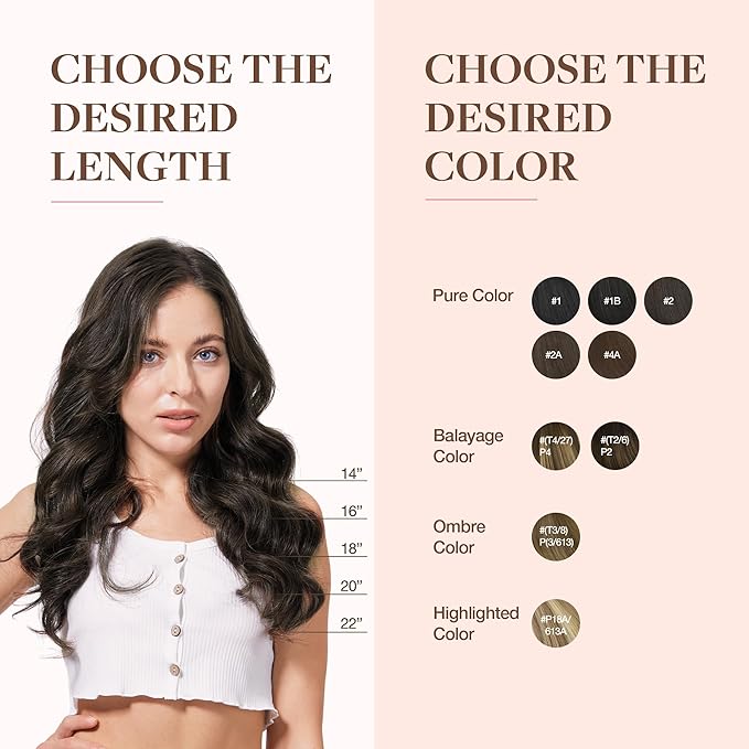 GOO GOO Clip in Hair Extensions Real Human Hair, Remy Human Hair Extensions Clip ins for Women, Natural Human Hair, 20inch 110g 7Pcs, 2A Light Brown