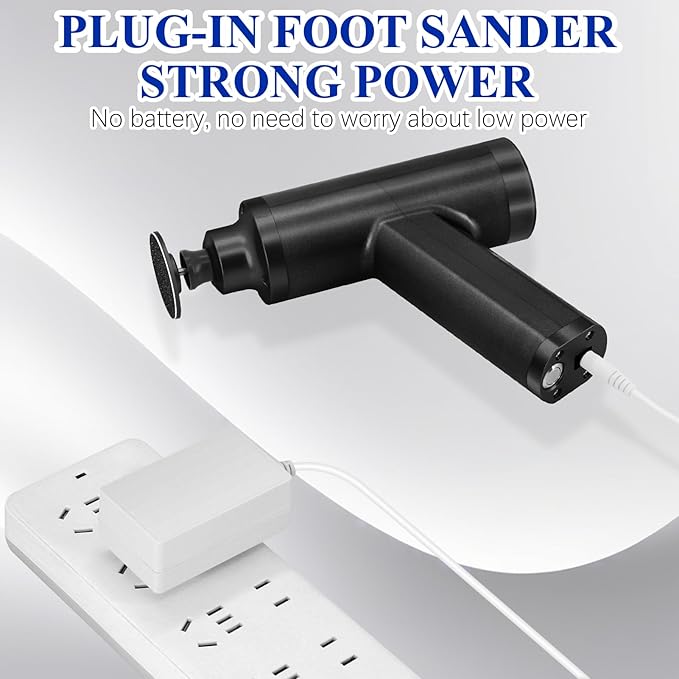 Upgraded Electric Callus Remover for Feet 4500rpm, Adjustable Speed Electric Foot Callus Remover Foot Sander Grinder Pedicure File for Women Men Dead Skin Cracked Heels (Black)