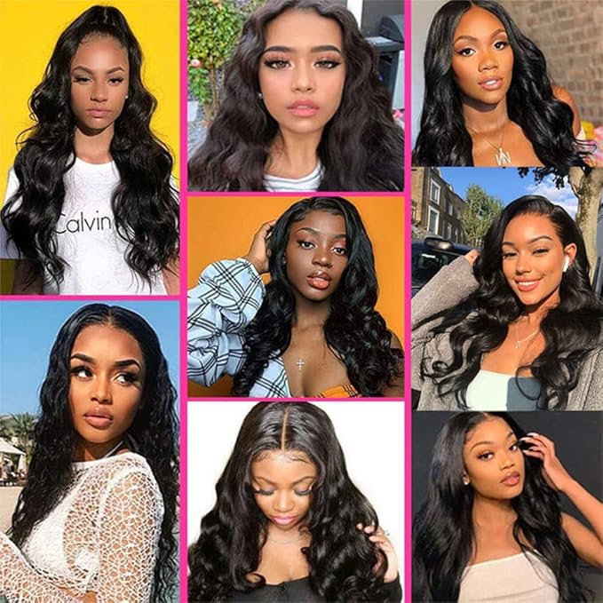 13x4 Ear to Ear Lace Frontal Closure Body Wave 18 Inch Brazilian Human Hair 13x4 Transparent HD Lace Closure Pre Plucked with Baby Hair 150% Density Free Part Frontal Natural Black Color