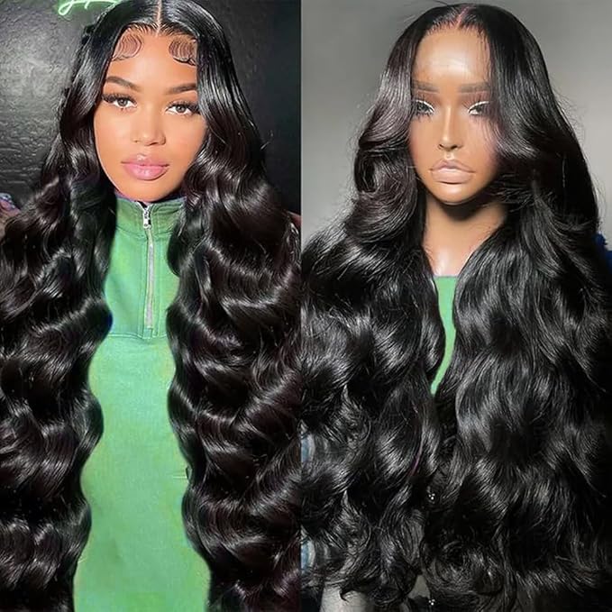 Body Wave Lace Front Wigs Human Hair Pre Plucked 22 Inch 13x6 HD Transparent Body Wave Glueless Wig 260 Density Human Hair With Baby Hair