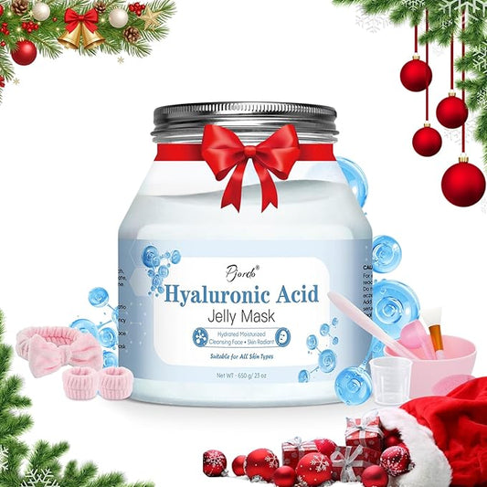 Jelly Masks Set for Facials Professional, Hyaluronic Acid Jelly Mask Powder with Mixing Bowl Set, Peel Off Hydrojelly Mask for Moisturizing & Hydrating, Christmas Spa Gifts for Women