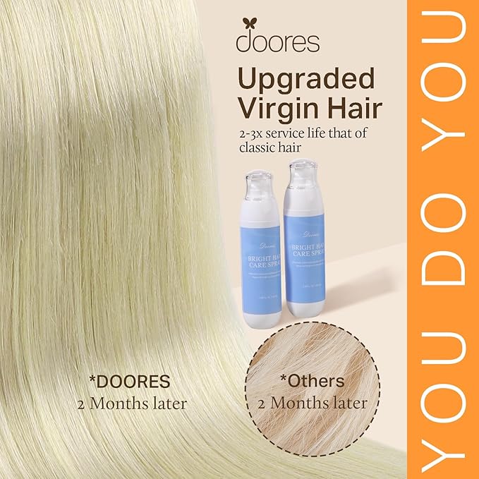 DOORES Hair Extensions Real Human Hair, Light Ash Brown to Ash Blonde 24 Inch 120g 7pcs, Hair Extensions Real Human Hair Clip in Remy Hair Extensions Natural Hair Extensions Straight