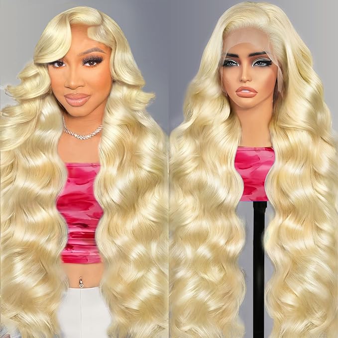 28 Inch Blonde Wig Human Hair 210 Density 613 13x6 Lace Front Wig Human Hair 613 HD Lace Frontal Wig 13x6 Body Wave Lace Front Wigs Human Hair Pre Plucked Glueless Wigs for Women