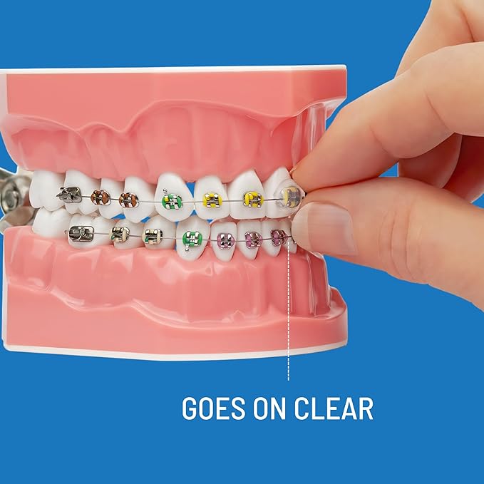 OrthoDots Clear – 24-Hour Protection | Sticks Better Than Dental Wax | Moisture Activated Braces Wax Alternative for Pain Caused by Braces, Clear Aligner Trays, and Other Orthodontic Appliances